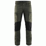 PANTALON DE TRAVAIL SERVICES STRETCH VERT ARMÉE/NOIR TAILLE 44C - BLAKLADER