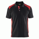POLO PIQUÉ NOIR/ROUGE TAILLE M - BLAKLADER