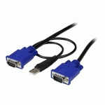 STARTECH.COM CÂBLE POUR SWITCH KVM VGA AVEC USB 2 EN 1 - 1.80M - CÂBLE CLAVIER/VIDÉO/SOURIS/USB - 1.83 M