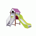 STRUCTURE FRIPOUNETTE MINI-GLISSE - BOIS - PLATINES- INOX - GRIS/PRUNE-WIKI CAT - MANUTAN COLLECTIVITÉS