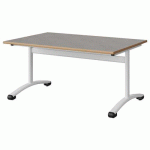 TABLE MALIBU 120X80 T3 DL STRA ALAISÉ BÉTON F186/BLC 9016