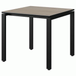TABLE MALIBU 80X80 T5 SOUDÉ ST ANTIB CHÊNE 1146/NO NOIR 9005