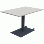 TABLE MANO MOB 140X80 T6 - STRAT ABS GRIS PERLE/NS - MOBIDECOR