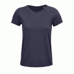 TEE-SHIRT PERSONNALISABLE FEMME COTON ORGANIQUE BIO JERSEY 150 GRIS SOURIS