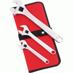 TROUSSE DE 3 CLÉS À MOLETTE CHROMÉES 8", 10" ET 15" 54-TR3 SAM OUTILLAGE