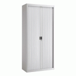 ARMOIRE À RIDEAUX DÉMONTABLES BUDGET 195 X 90 CM GRIS CLAIR-GRIS