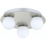 EGLO - BAD LED-APPLIQUE MURALE/PLAFONNIER NICKEL-M/BLANC MOSIANO