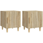 TABLES DE CHEVET 2 PCS CHÊNE SONOMA BOIS D'INGÉNIERIE