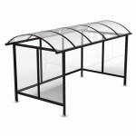ABRI FUMEURS STANDARD 45 X 282 NOIR PROFOND - ABRI PLUS