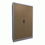 ARMOIRE MÉTAL À RIDEAUX PVC LAME RECOUVERTE 120 X 198 CM COLORIS CHÊNE CLAIR/ALU - MANUTAN COLLECTIVITÉS