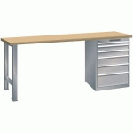 ÉTABLIS GRIS PIGEON 1500X750X890 CAP. 1500KG ET 6 TIR. 75KG - LISTA