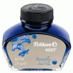 LOT DE 3 - ENCRE 4001 DANS UN FLACON EN VERRE, BLEU ROYAL