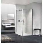 PAROI DE DOUCHE FIXE LATÉRALE YOUNG F1B 89 - EXTENSIBLE 89-91 CM - BLANC MAT NOVELLINI