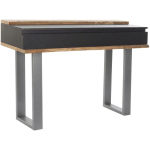 PEGANE - CONSOLE TABLE EN BOIS DE MANGUIER COLORIS MARRON/NOIR - LONGUEUR 115 X PROFONDEUR 40 X HAUTEUR 80 CM