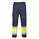 PORTWEST L049 PANTALON COMBAT HI-VIS BICOLORE JAUNE/MARINE - TAILLE XXXL - STANDARD