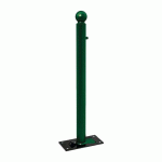 POTELET RABATTABLE SOLIBLOC Ø 76 MM BOULE - VERT 6005 - PROCITY
