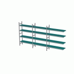RAYONNAGE À CLAYETTES EN ANGLE LONGUEUR DE COMPOSITION 1423+2X1539 MM EA-0307