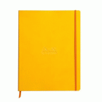 RHODIARAMA CAHIER SOUPLE A4+ 160 PAGES LIGNÉ PAPIER IVOIRE 90G - JONQUILLE