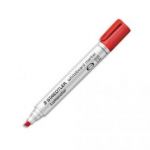 STAEDTLER MARQUEUR EFFAÇABLE À SEC POUR TABLEAU BLANC POINTE BISEAU ENCRE À BASE D'ALCOOL ROUGE 351B