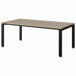 TABLE MALIBU 160X80 T3 SOUDÉ STRA ABS CHÊNE 1146/NOIR 9005