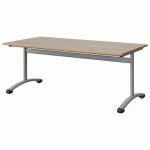 TABLE MALIBU 160X80 T4 DL STRA ALAISÉ ACACIA/GRIS 9006