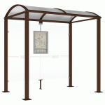 ABRI BUS VOÛTE 2.50 M SANS BARDAGES LATÉRAUX - MARRON 8017 - PROCITY