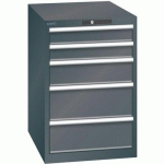 ARMOIRE NOIR 564X725X850 AVEC 5 TIR. 75KG _ 14.399.060 - LISTA