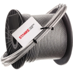 SEILWERK STANKE - 50 M CÂBLE EN ACIER INOXYDABLE EN PVC 4 MM 7X7 CORDAGE EN ACIER INOXYDABLE INOX V4A A4