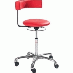 SATURN ALU610 - IMITATION CUIR - BAS - ROUGE - GLOBAL PROFESSIONAL SEATING