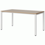TABLE MALIBU 160X80 T6 SOUDÉ STRA ALAISÉ ACACIA/BLC 9016 - MANUTAN EXPERT