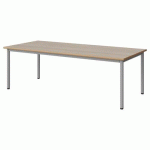 TABLE MALIBU 180X80 T3 4P STRA ALAISÉ ACACIA/GRIS 9006