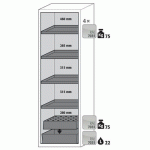 ARMOIRE SÉCURITÉ S-CLASSIC-90 S90.196.060.WDAS GRIS CLAIR