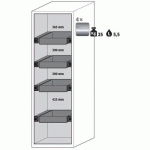 ARMOIRE SÉCURITÉ S-PHOENIX-90 S90.196.060.075.FDASR GRIS - ASECOS