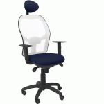 CHAISE JORQUERA AVEC APPUI-TÊTE BLANC/BLEU MARINE - PIQUERAS Y CRESPO