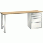 ÉTABLIS BLANC GRIS 1500X750X840 CAP. 1500KG ET 4 TIR. 75KG - LISTA