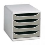 EXACOMPTA MODULE DE CLASSEMENT 4 TIROIRS BIGBOX GRIS LUMIÈRE/GRANITE