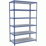 RAYONNAGE D'ARCHIVES RAPID 2 1980X1220X610 6 TAB METAL BLEU