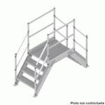 SAUT DE LOUP EN CAILLEBOTIS ACIER / LONGUEUR PLATEFORME 1,50 M