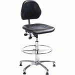 SIÈGE D'ATELIER COMFORT - HAUT - PATIN - NOIR - GLOBAL PROFESSIONAL SEATING