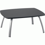 TABLE BASSE 80X60 CM PIET. ALU PLATEAU ANTHRACITE
