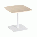 TABLE DE RÉUNION ARTI 2 PLACES L 80 X P 80 CM CHÊNE CLAIR