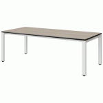 TABLE MALIBU 180X80 T3 SOUDÉ STRA ACACIA/NOIR BLC 9016