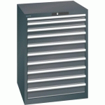 ARMOIRE NOIR 717X725X1000 AVEC 10 TIR. 200KG _ 14.507.060 - LISTA
