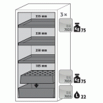 ARMOIRE SÉCURITÉ S-CLASSIC-90 S90.129.060.WDAS JAUNE