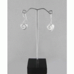 BOUCLES D'OREILLES PETITS COEURS ARGENT ET OEIL DE SAINTE LUCIE