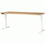 BUREAU RÉGLABLE ÉLECTRIQUE GW-JET-180CM-CHÊNE CLAIR/BLANC - GERMANIA