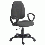 CHAISE DE BUREAU TWISTY AVEC ACCOUDOIRS - TISSU GRAPHITE