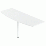 EXTENSION ISIA GALBÉE 160 CM + 1 PIED CHÊNE GRIS/BLANC - MBA