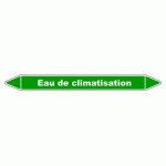 LOT DE 3 - MARQUEUR - TUYAUTERIE EAU CLIMATISATION - VINYLE LAMINÉ 355 X 37 MM