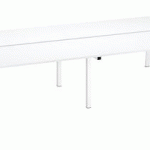 PÔLE DE 4 BUREAUX DROITS BLANC L 160 X P 80 CM, PIÉTEMENT MÉTAL BLANC - ARCH